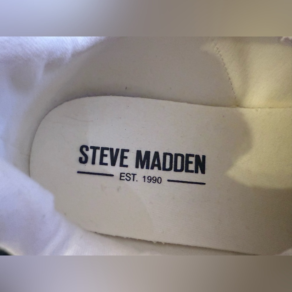 STEVE MADDEN FROSTED WHITE   And Black  SNEAKERS  MEN'S US Size 14 M - Picture 14 of 16